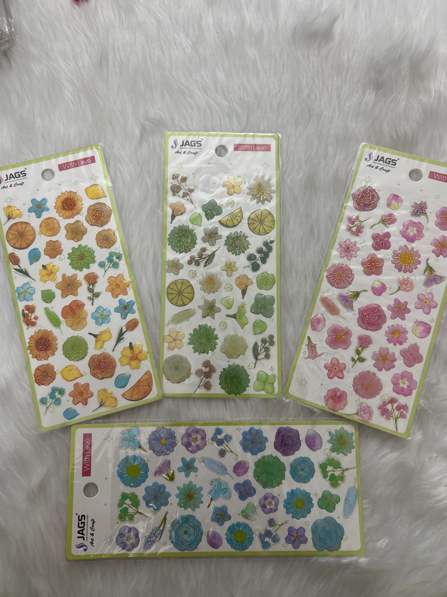 Fancy Sticker Flower (With Love) ZW-CC
