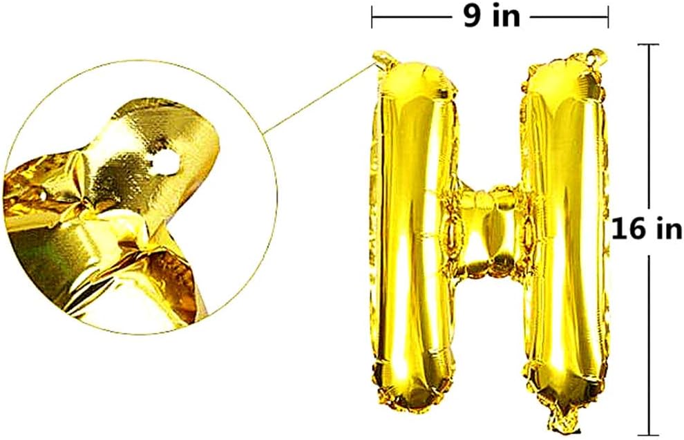 Birthday Banner Foil Balloon 16" Golden