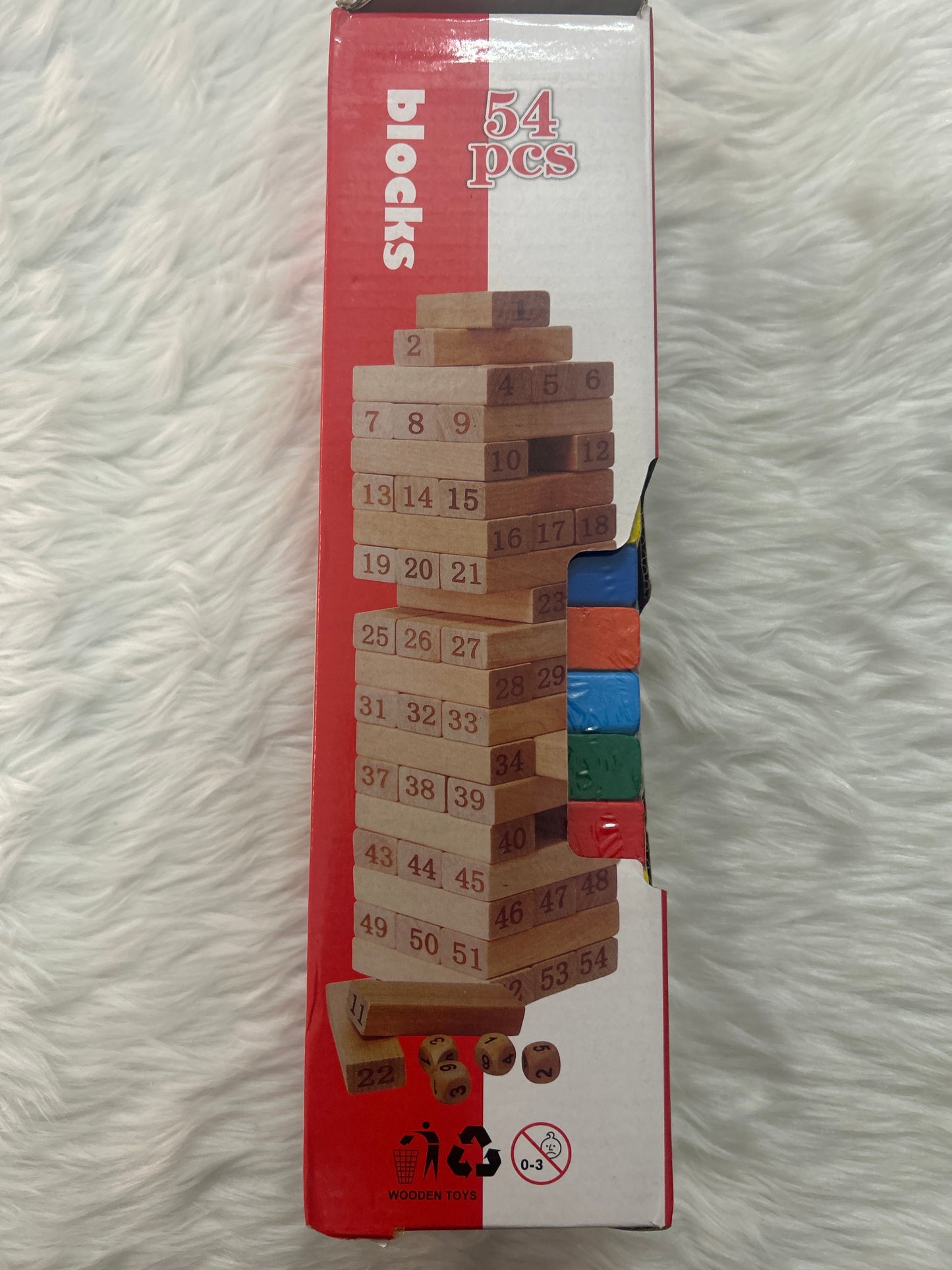 Leemo 54 PCS Jenga Blocks