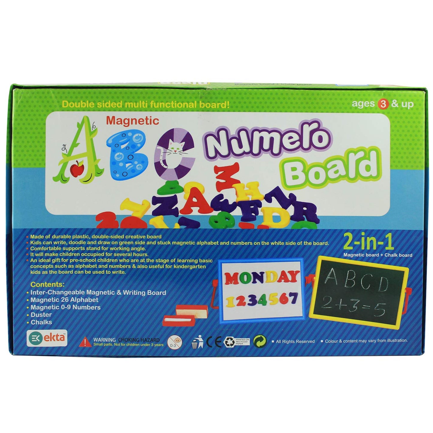 Ekta Magnetic 2 in 1 Numero Board Game 3+