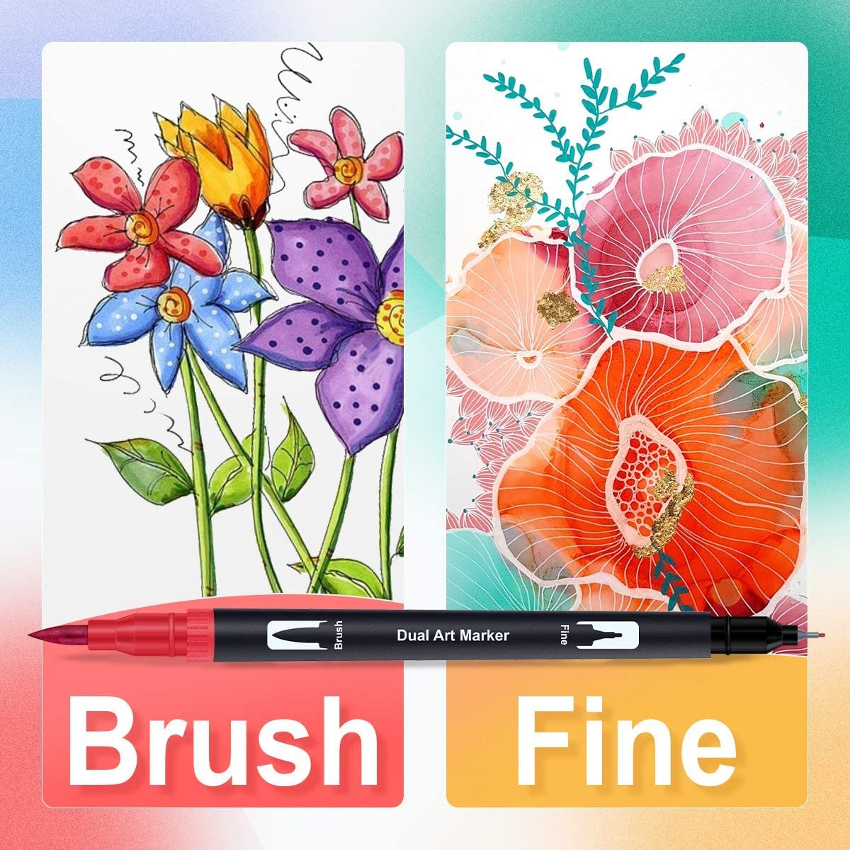 Colour Brush Pen Set 24 Pcs
