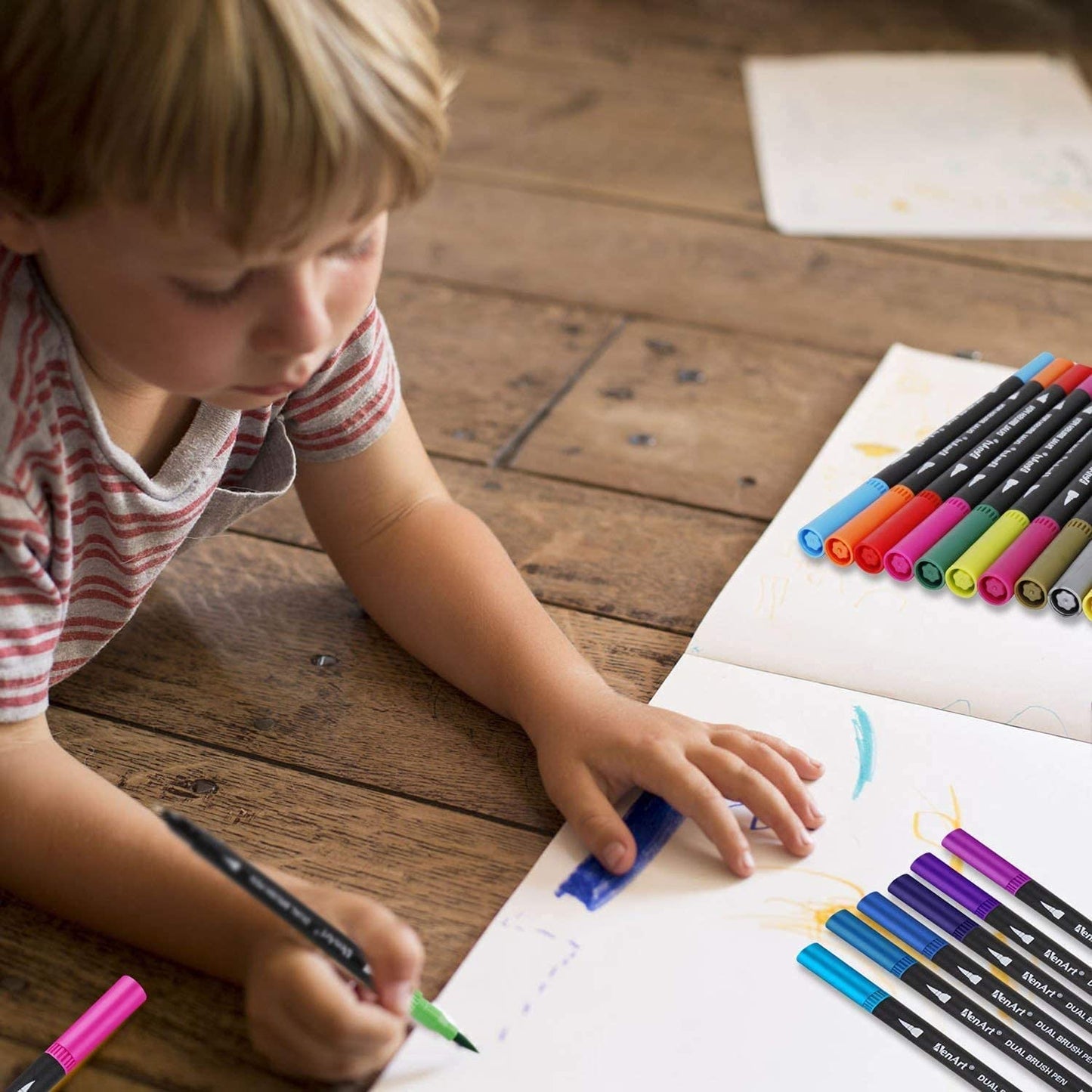 Colour Brush Pen Set 24 Pcs
