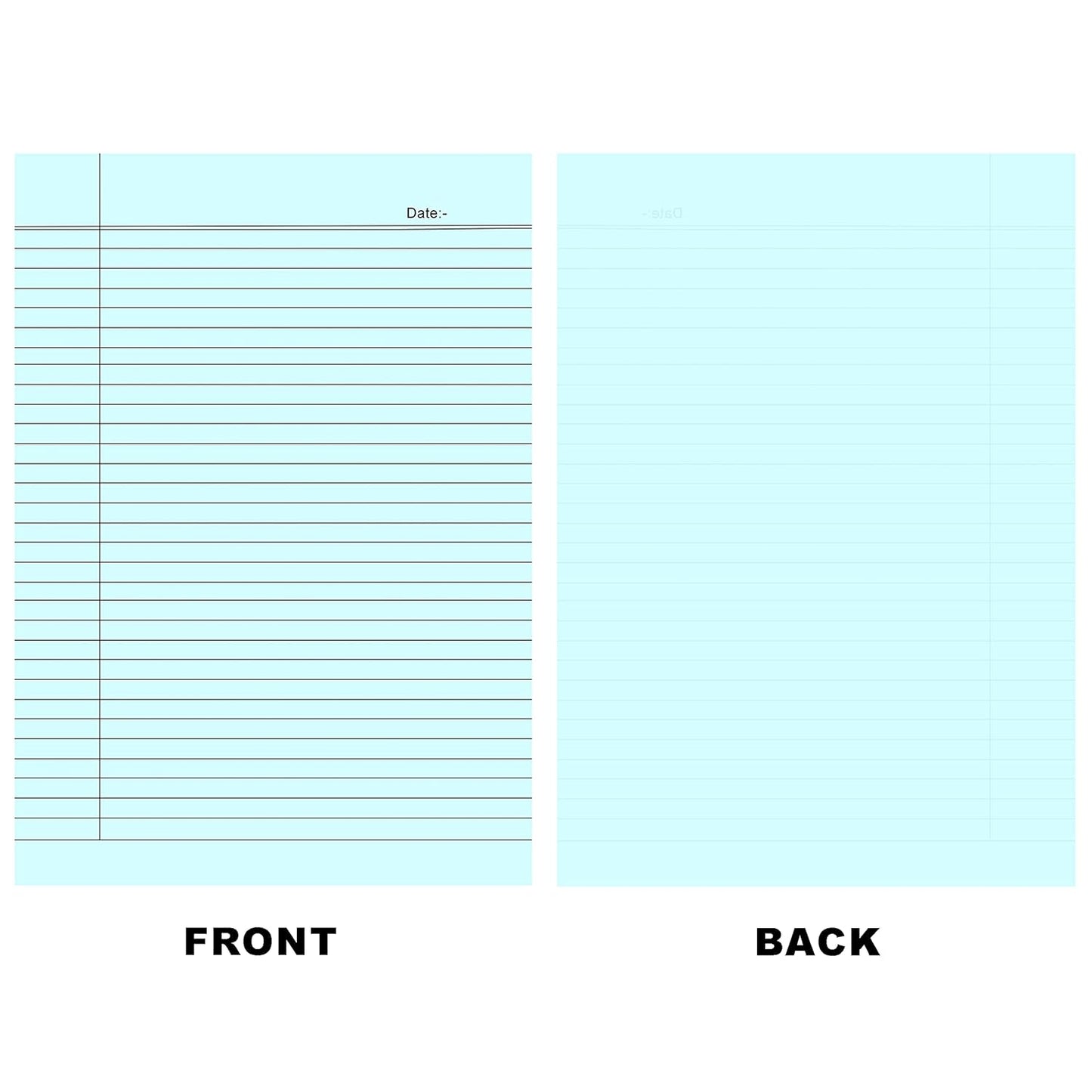 A4 Ruled Coloured Sheet Thin (50 Sheets)