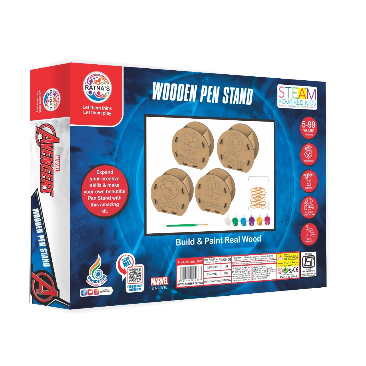 DIY Ratna Avengers Wooden Pen Stand 5+