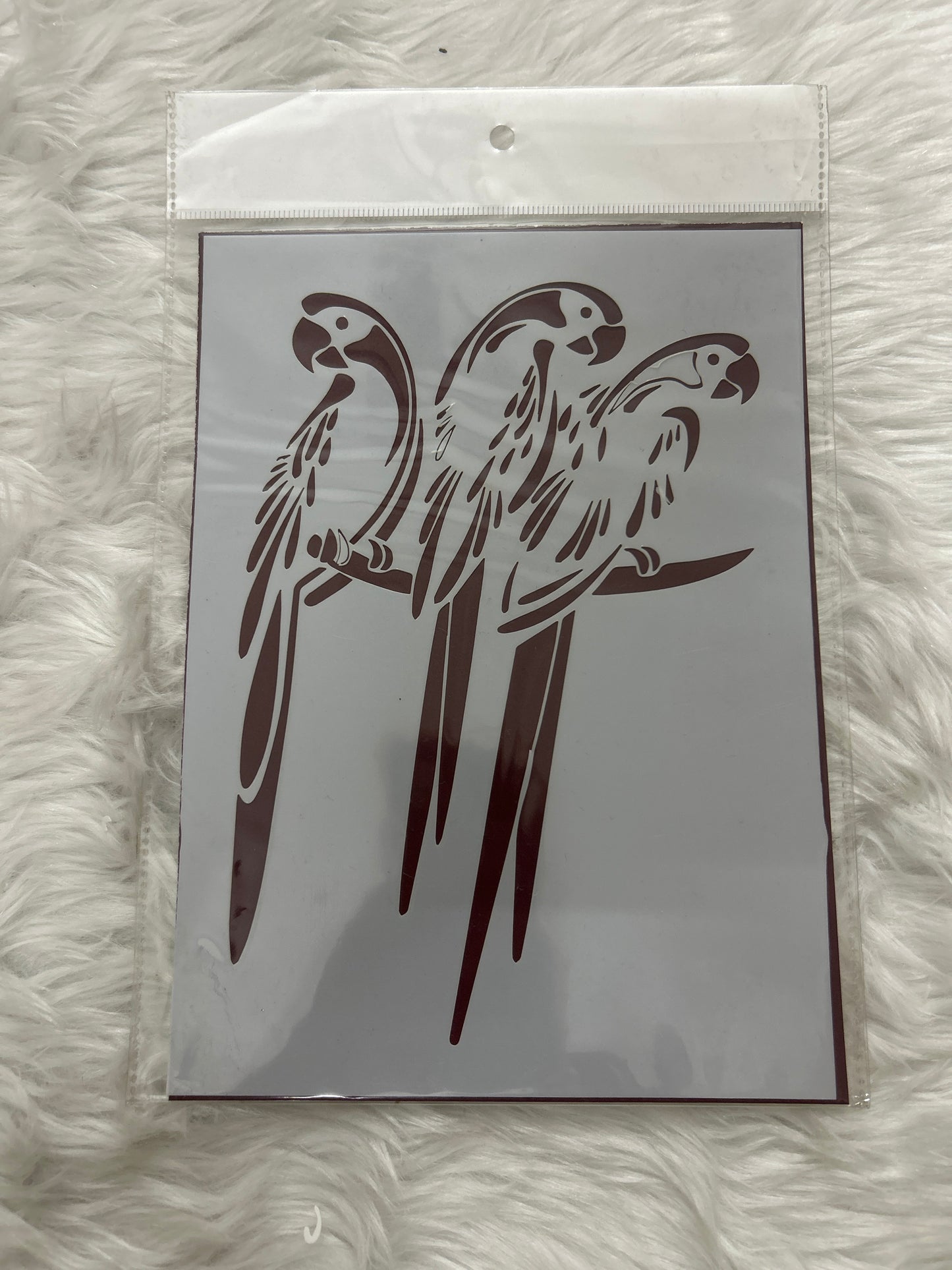 Stencil Plastic- 3 Parrots
