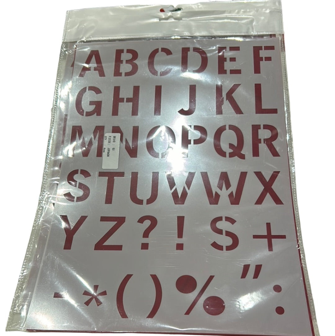 Jags Plastic Stencil Capital Alphabets