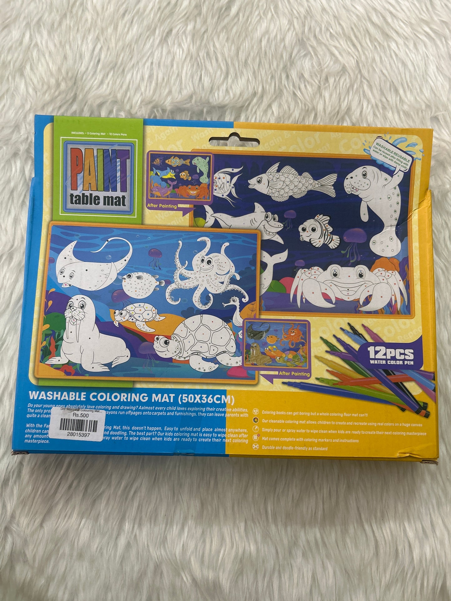 DIY Washable Paint Colouring Mats (50x36 CM) 3+