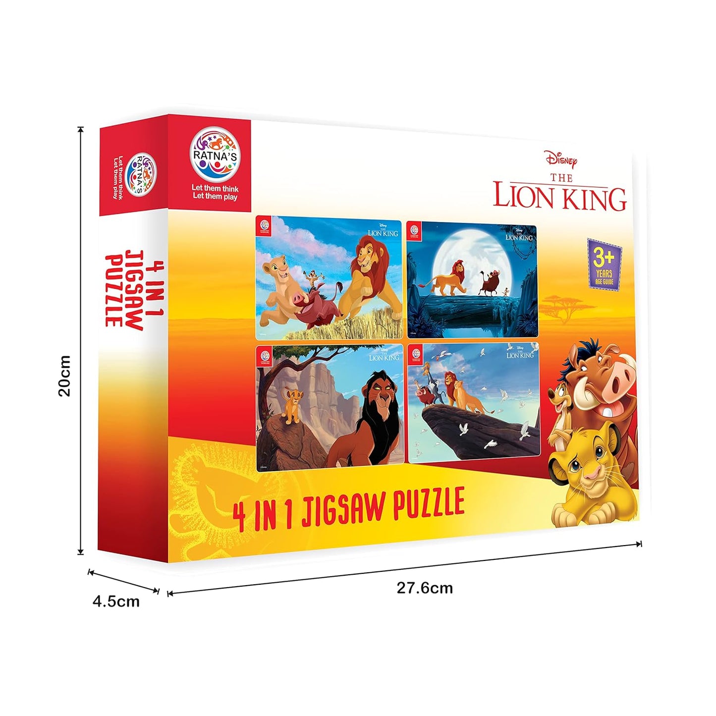 Ratna 4 in 1 The Lion King Jigsaw Puzzle