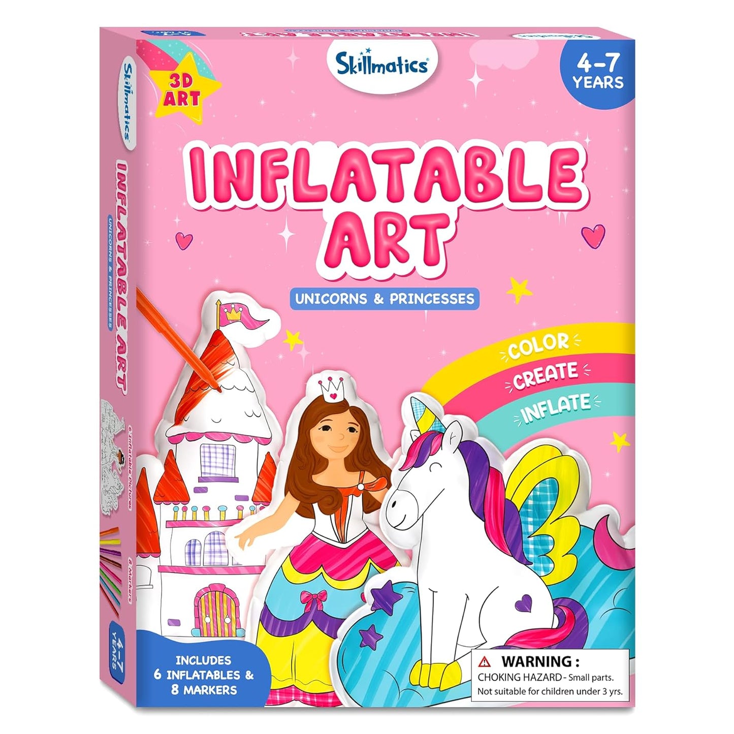 Skillmatics Inflatable Art Unicorn & Princess