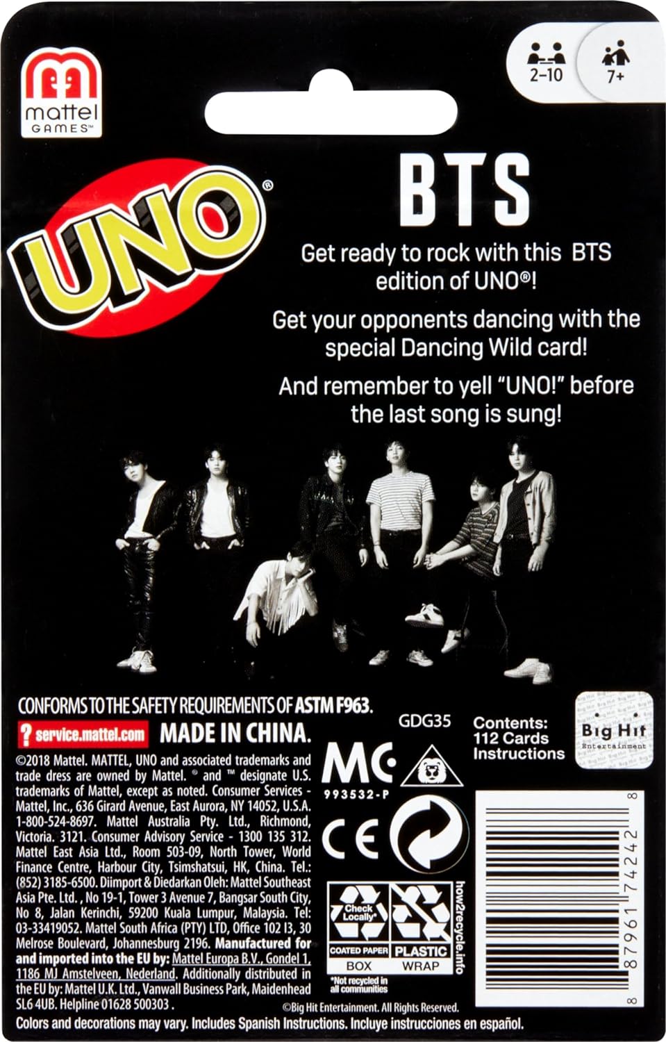 UNO BTS Card Game