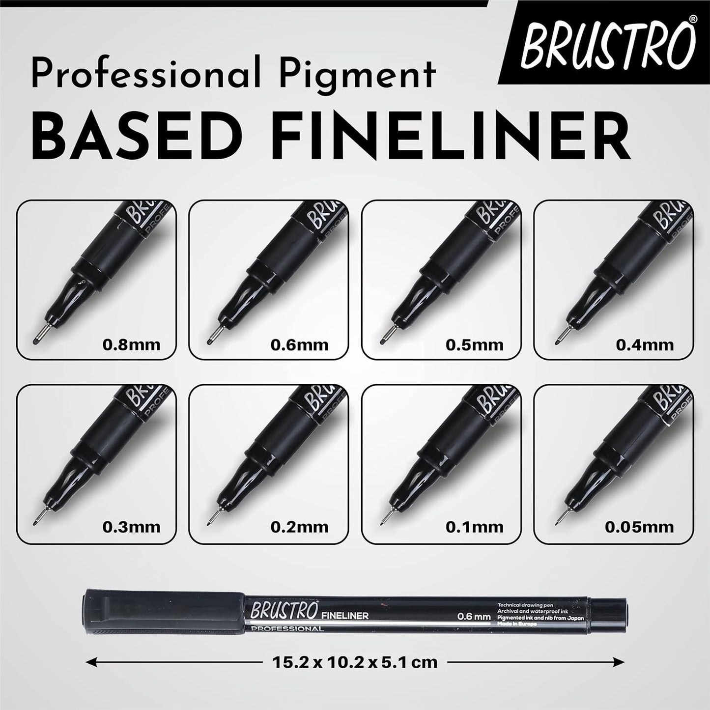 Fineliner Pen 0.03 Black Brustro Technical Drawing Pen