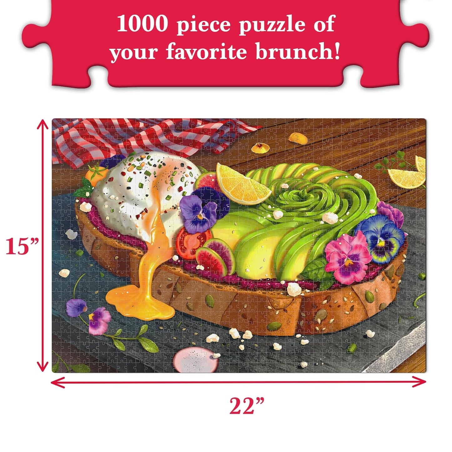 The Avocado Toast 1000 Pcs Puzzle Gouda Games 15+