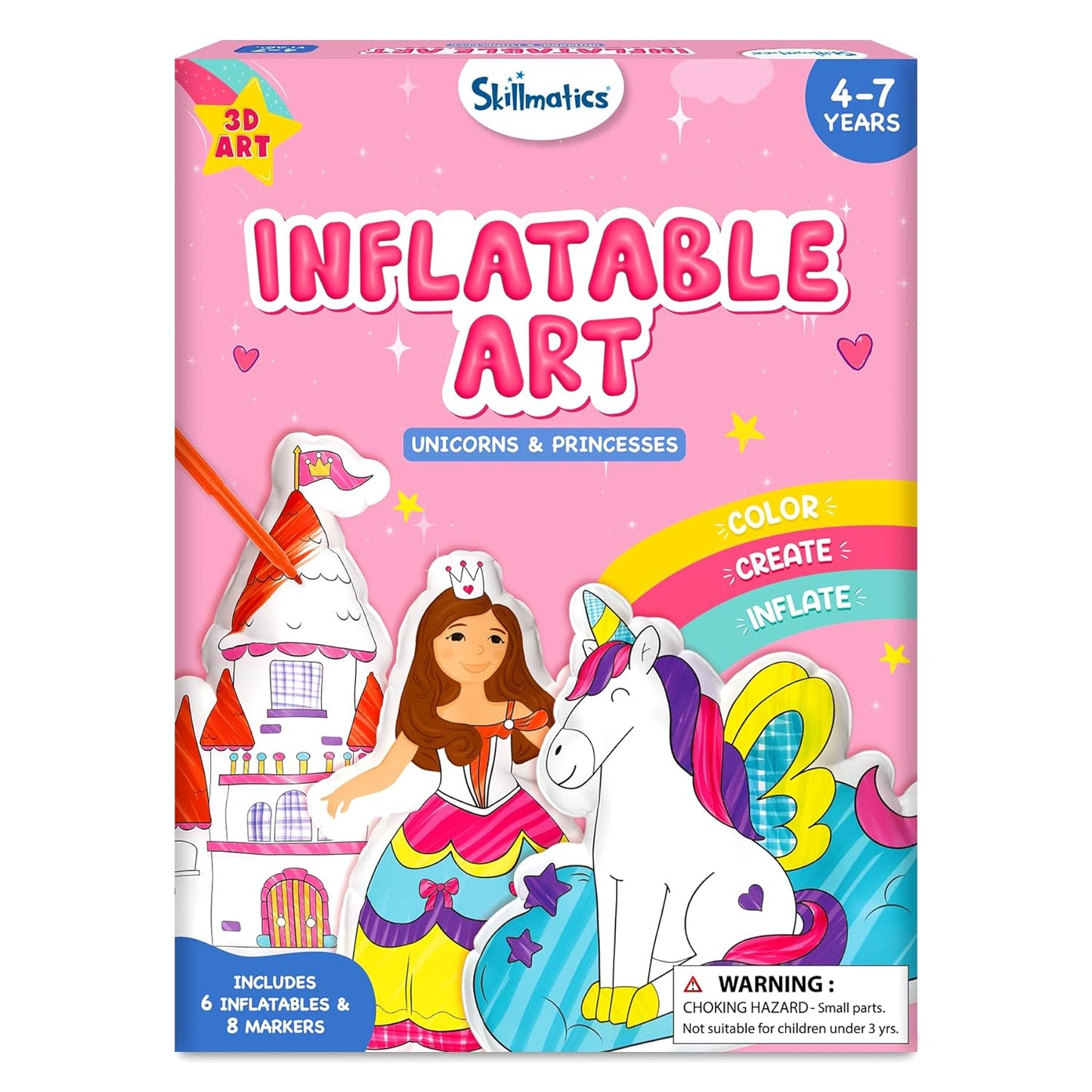 Skillmatics Inflatable Art Unicorn & Princess