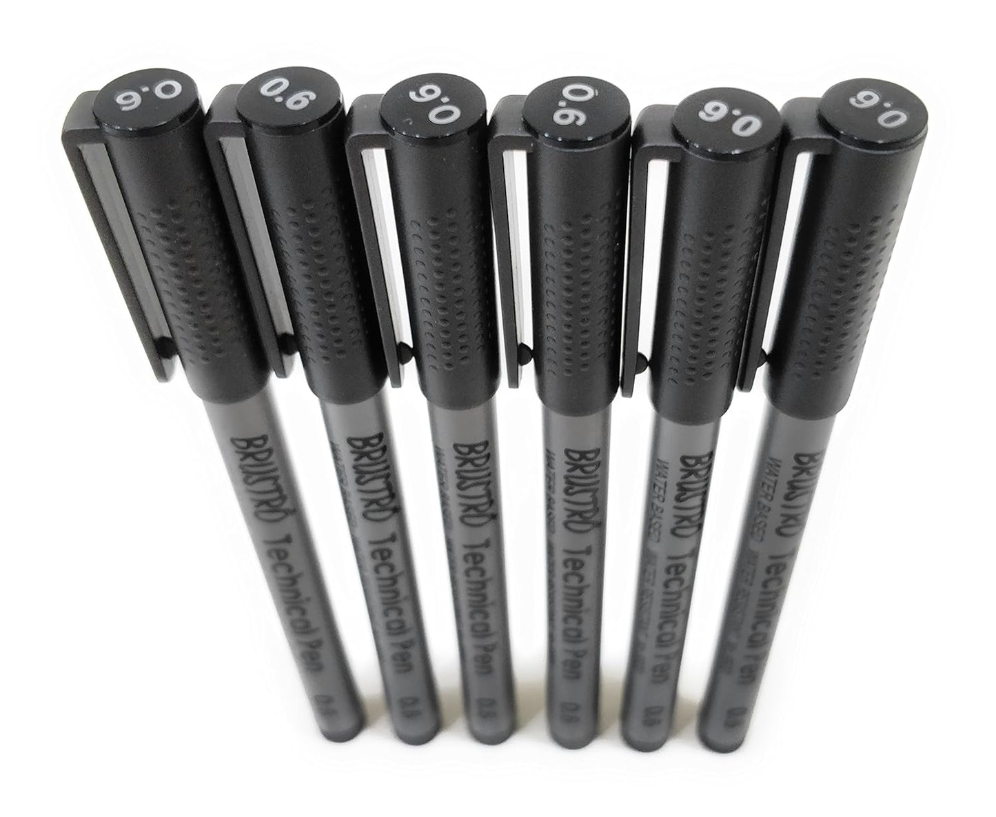 Brustro Technical Pen Pack of 6 (Black)