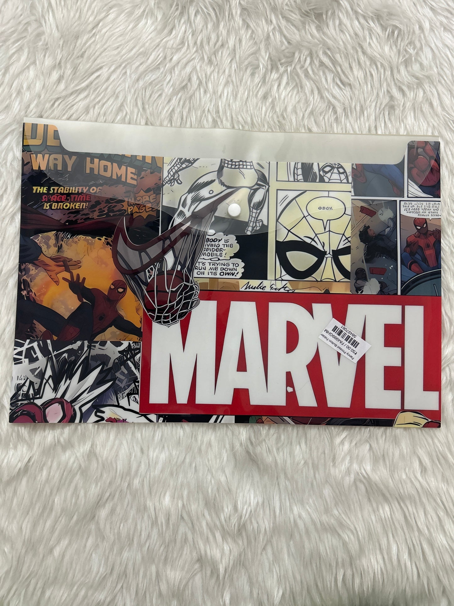 Fancy Printed Button Folder