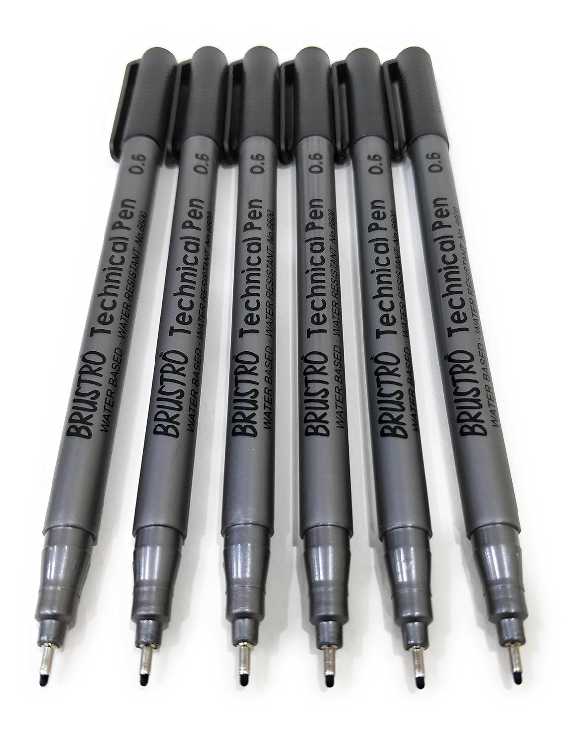 Brustro Technical Pen Pack of 6 (Black)