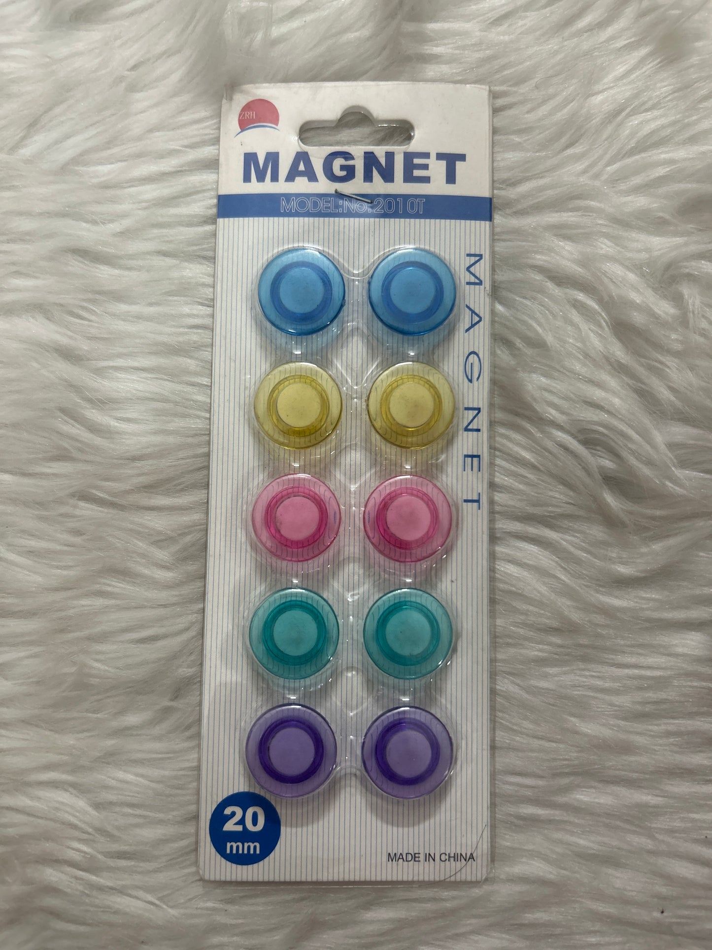 Pastel Round Magnet Set of 10