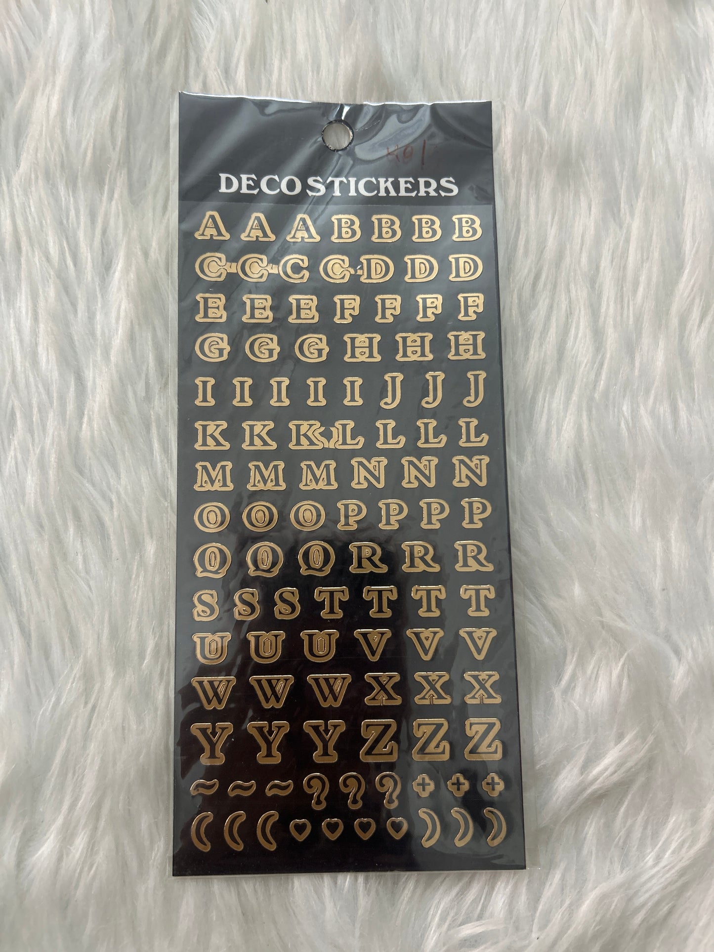Sticker Alphabet Copper
