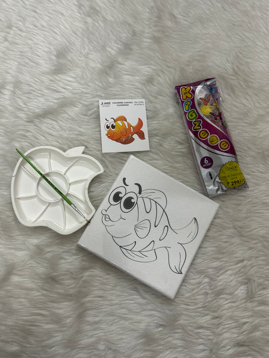 Premarked Canvas Clownfish 6x6