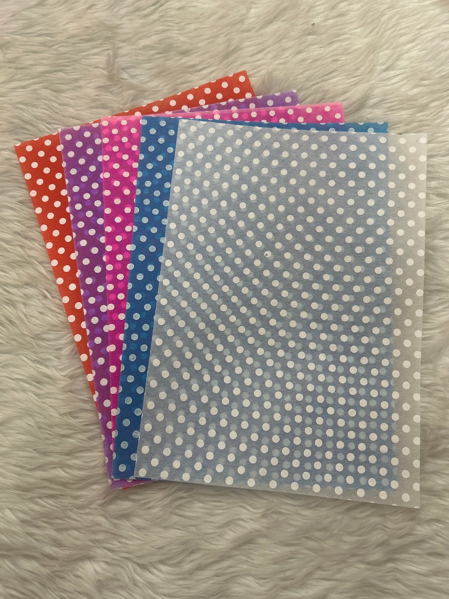 A4 Non Woven Paper Polka Dot- Multicolour