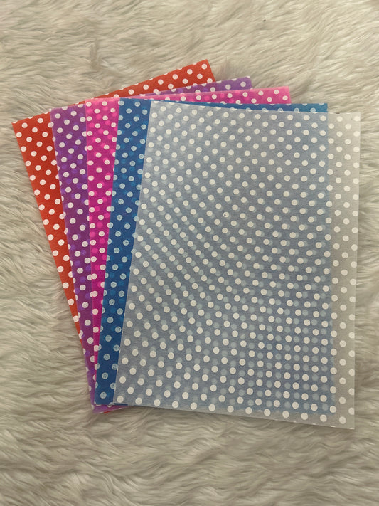 A4 Non Woven Paper Polka Dot- Multicolour