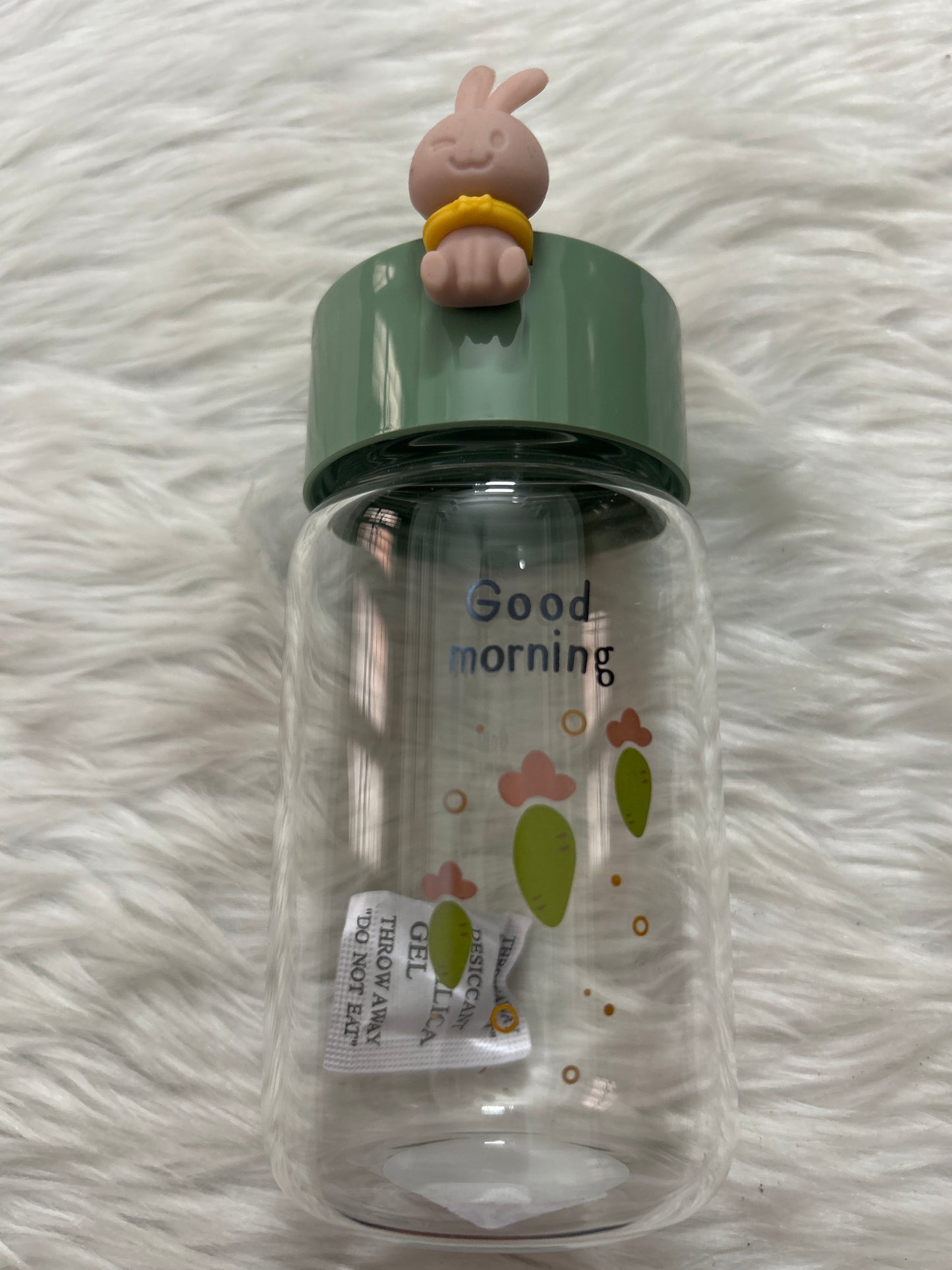 Fancy Rabbit Glass Water Bottle 340ML