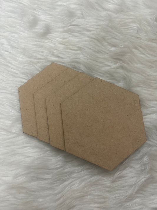 MDF Hexagon - 4X4 4MM 4 Pcs