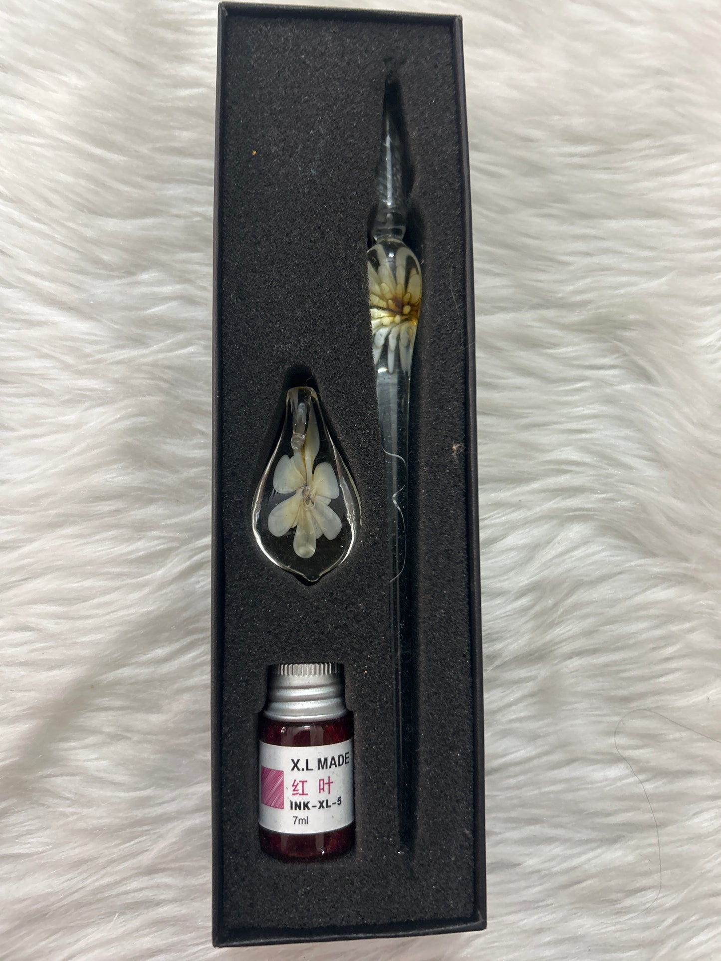 Glass Pen with Ink Set