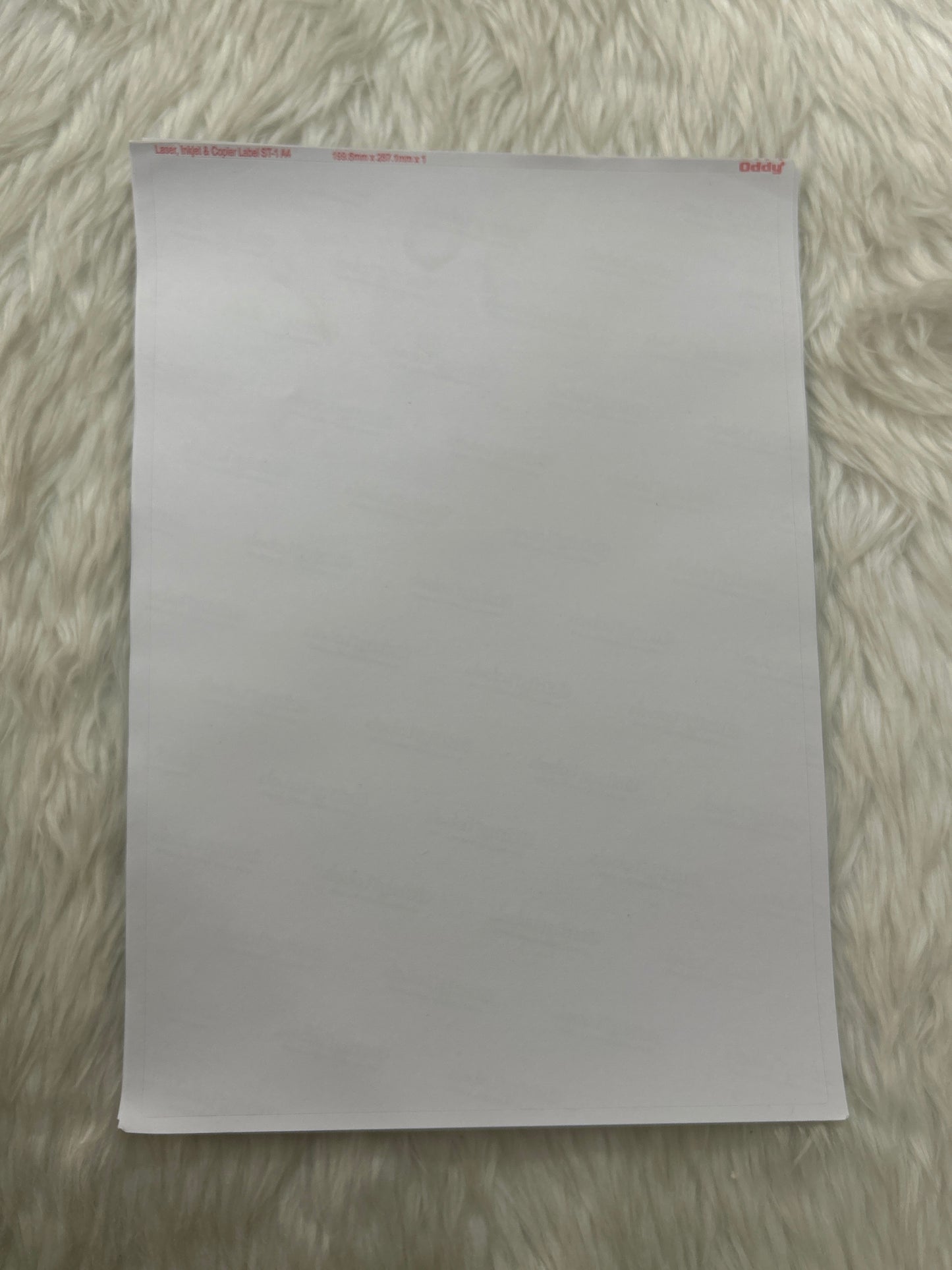 Oddy A4 Self Adhesive Label Paper