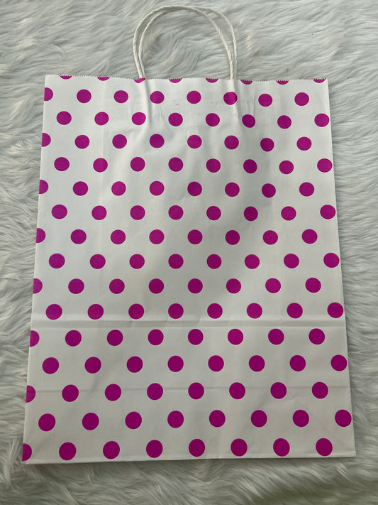 Pink Polka Dot Bag Big