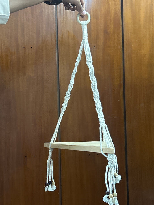 Macrame Wooden Triangle Plant Hanger
