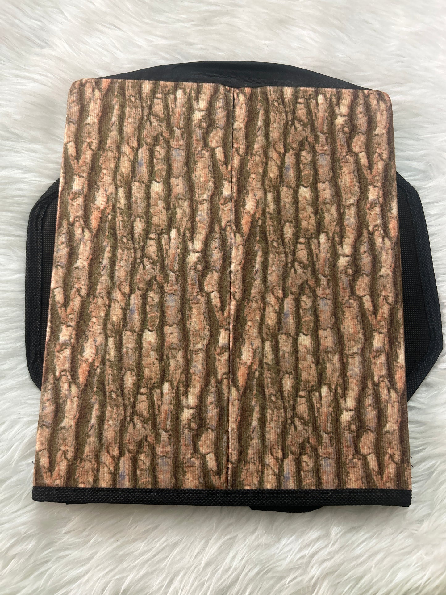 Foldable Storage Seating Pouffe Wood
