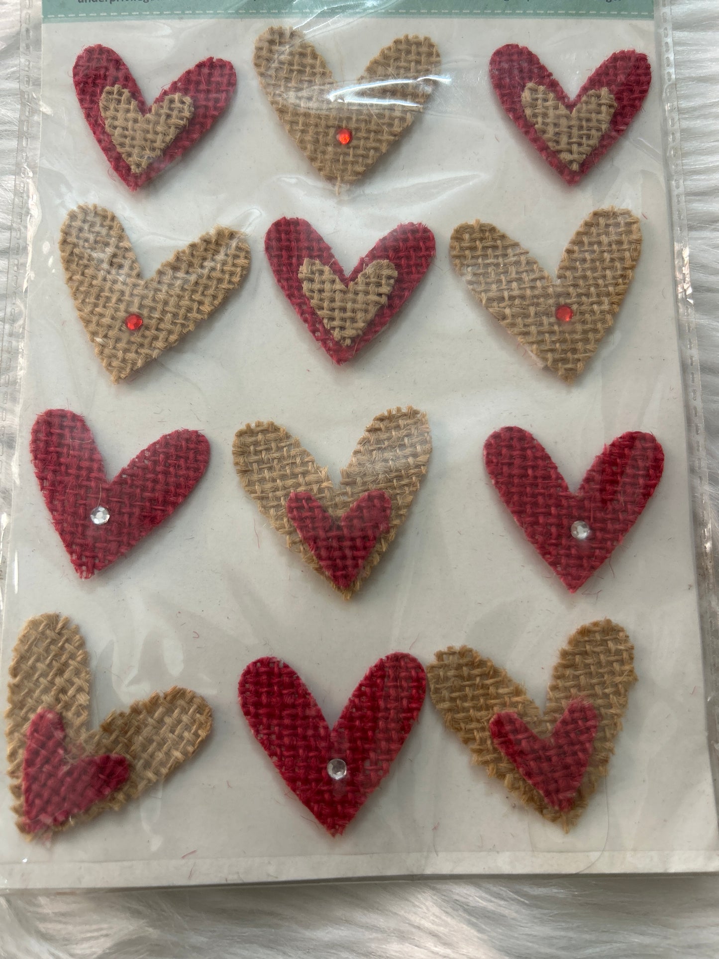 Self Adhesive Burlap Heart