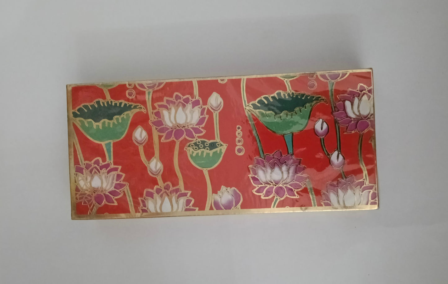 Money Envelope-Red With Lotus Flowers