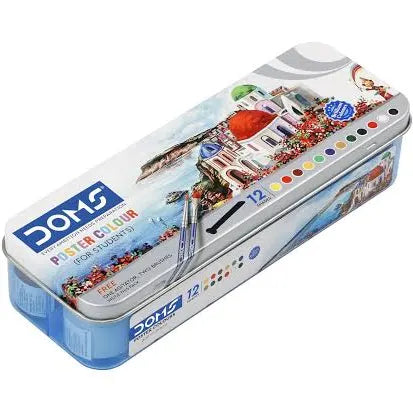 Doms Acrylic Colour 12 Shades 15 ml (includes Gold & Silver)