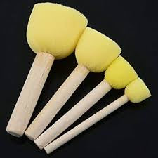 Sponge Brush Round (Set Of 4) VD
