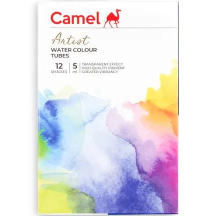 Camel Artist Water Colour Tubes 12 Shades 5 ml