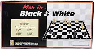Chess Men in Black and White