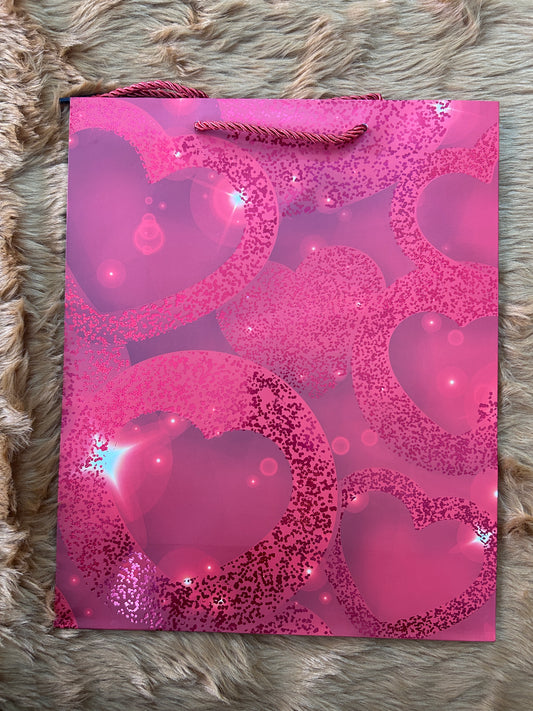 Paper Bag- Red Heart 26x32x10 Cms