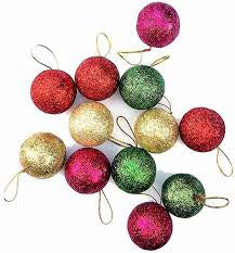Christmas Glitter Decorative Balls Medium