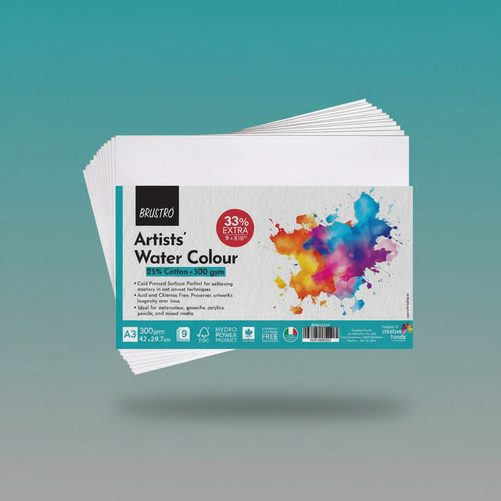 A3 Water Color Paper (300 GSM) by Gifthubmart