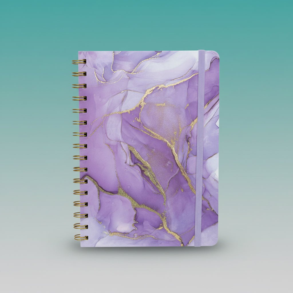 A5 Spiral Diary 1801-4- Alcohol Ink Design by Gift Hub Mart