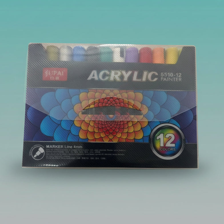 Acrylic Paint Marker 5510-12 (Jupai) by Gift Hub Mart