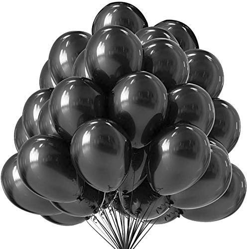 Balloon Metallic Black by Gifthubmart