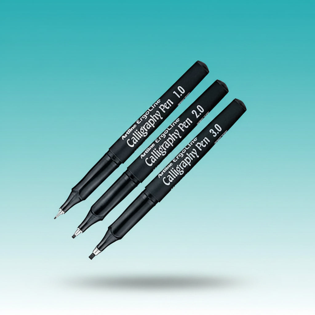 Black Artline Calligraphy Pen (Black) by Gifthubmart