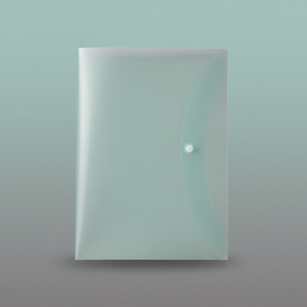 Button Folders Transparent Green by Gift Hub Mart
