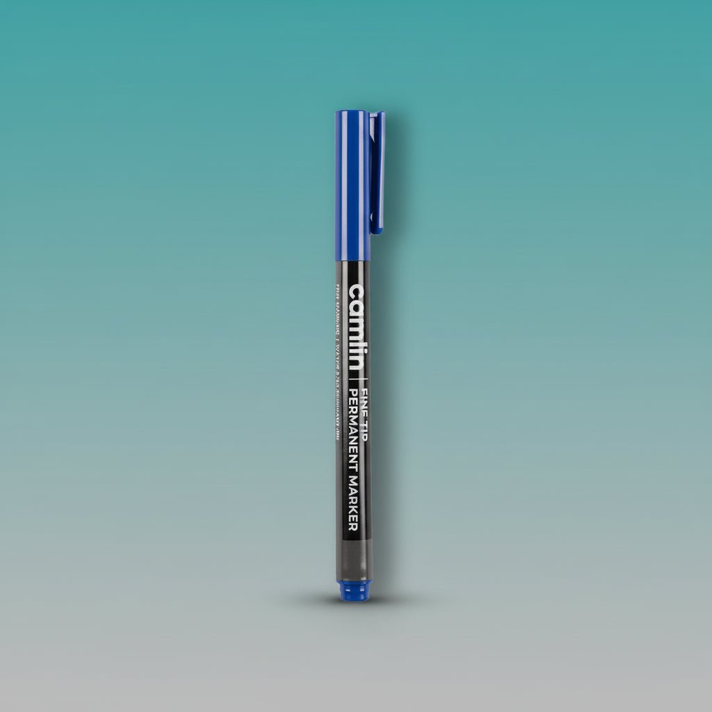 Camlin Fine Tip Permanent Marker Blue by Gifthubmart