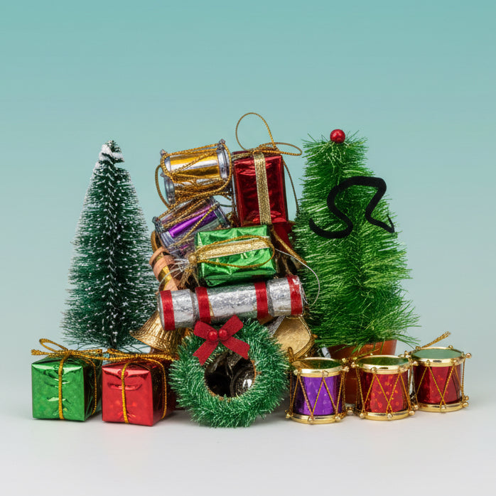 Christmas Ornaments with Mini Christmas Tree by Gift Hub Mart