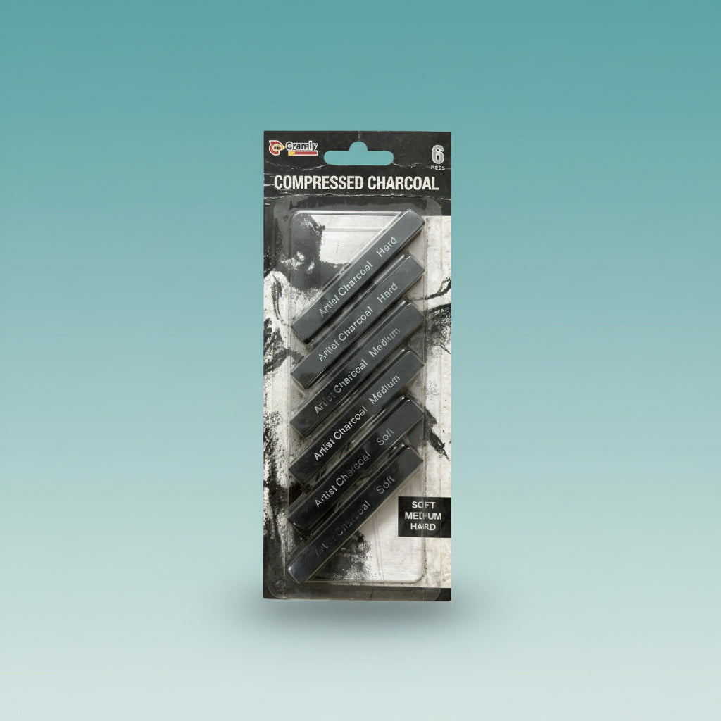 Compressed Charcoal 6 Pcs