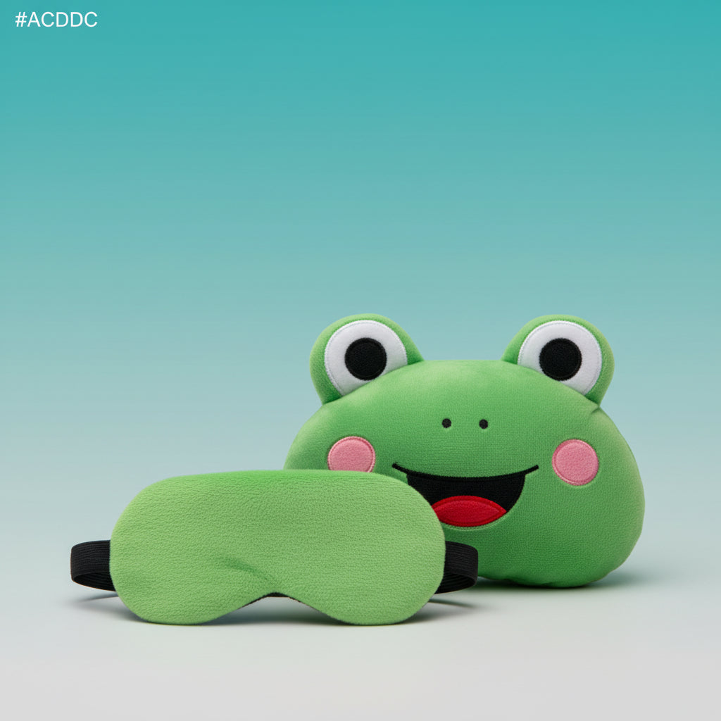 Cute Frog Eye Sleep Mask Dog Face with Freezing Gel by Gifthubmart